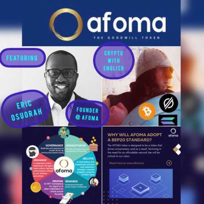 Crypto With English - Scaling the Artwork Economy & Social Impact Entrepreneurship via Blockchain - with Eric Osuorah, Founder @ AFOMA