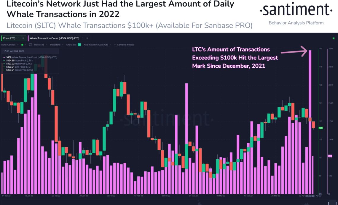 Litecoin price risks 20% drop as LTC whale activity spikes to monthly highs