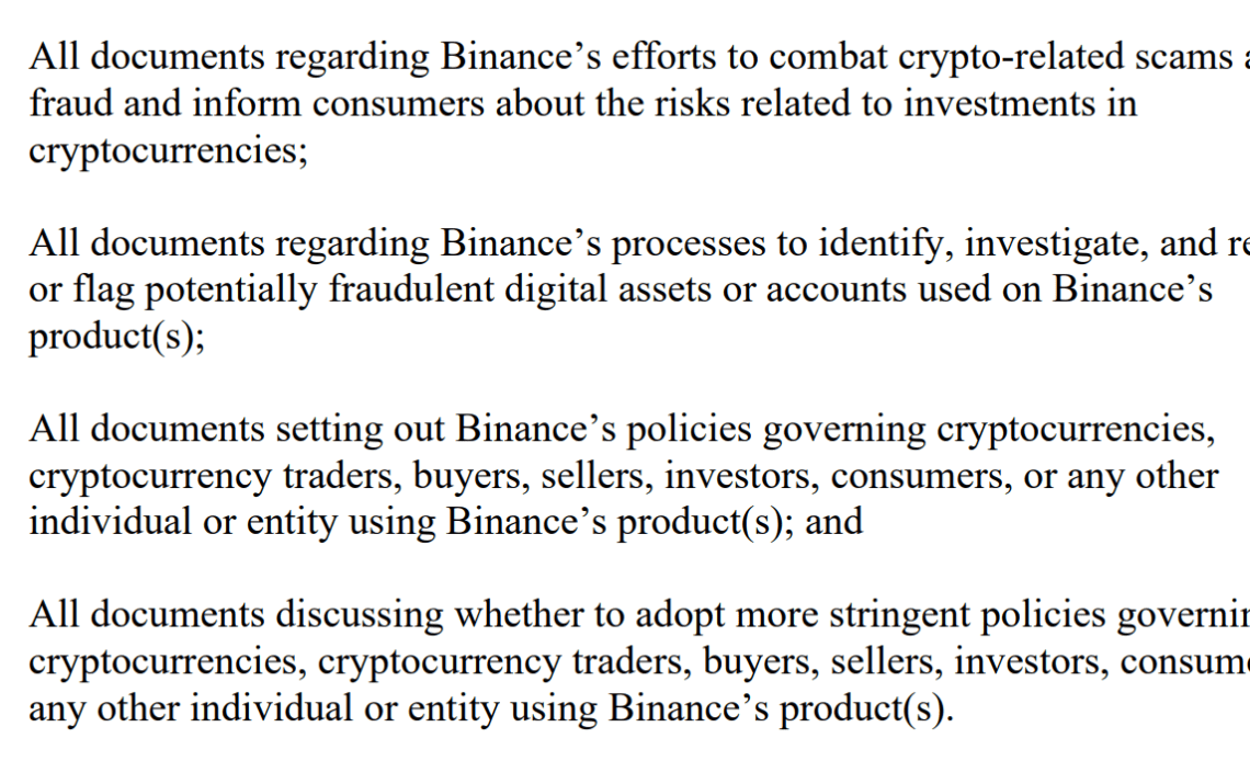 US Congressman to review all Binance US files related to consumer safety