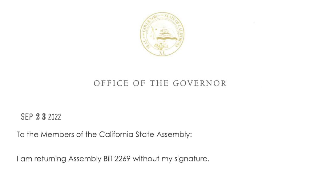 California Gov. Newsom vetoes crypto licensing and regulatory framework