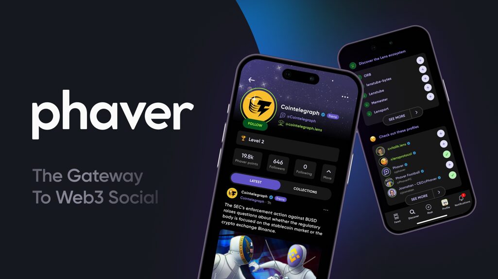 Cointelegraph partners with Phaver mobile Web3 social app