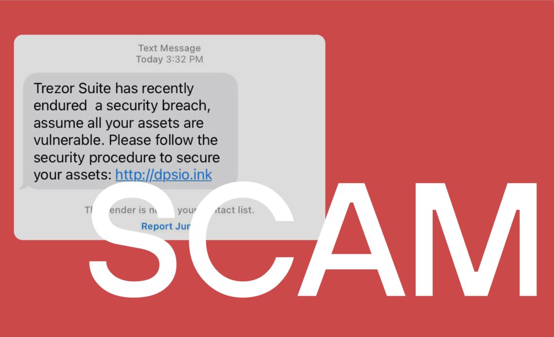 Trezor warns users of new phishing attack