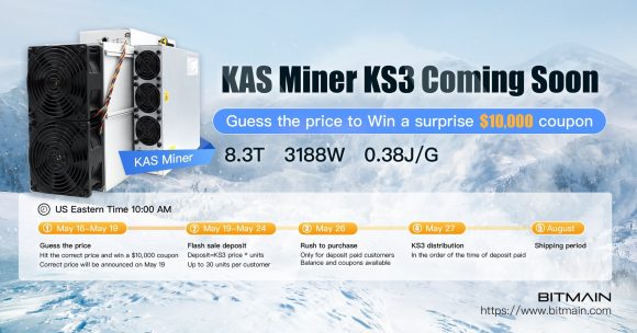 Bitmain’s Upcoming Antminer KS3 ASIC for Kaspa (KAS) is Crazy Fast