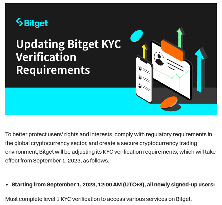 Bitget mandates KYC requirements in line with tightening global regulations