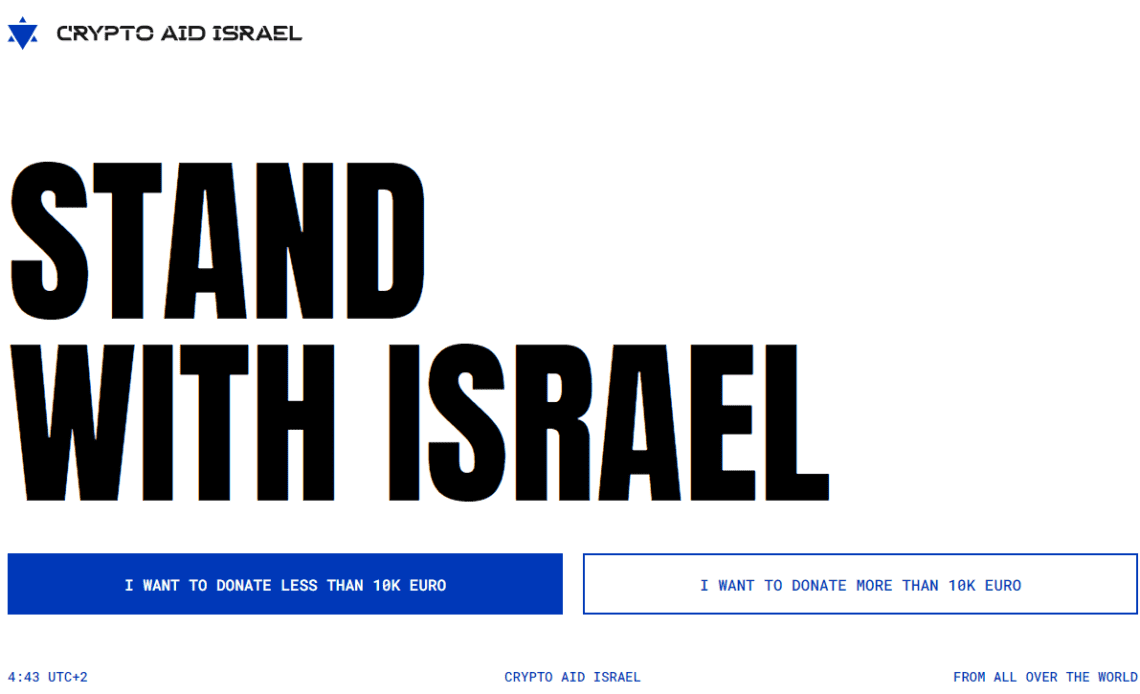 Local Web3 community launches 'Crypto Aid Israel' to help displaced citizens