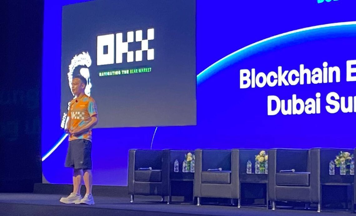 Lai and Cointelegraph’s Ezra Reguerra at the Blockchain Economy Summit in Dubai