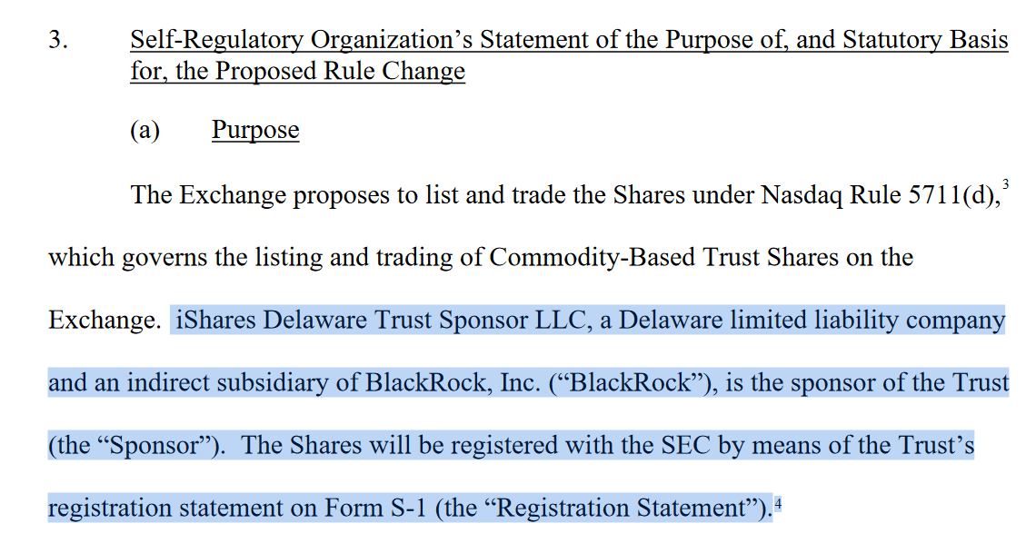 BlackRock’s spot Ethereum ETF plan is confirmed after Nasdaq filing