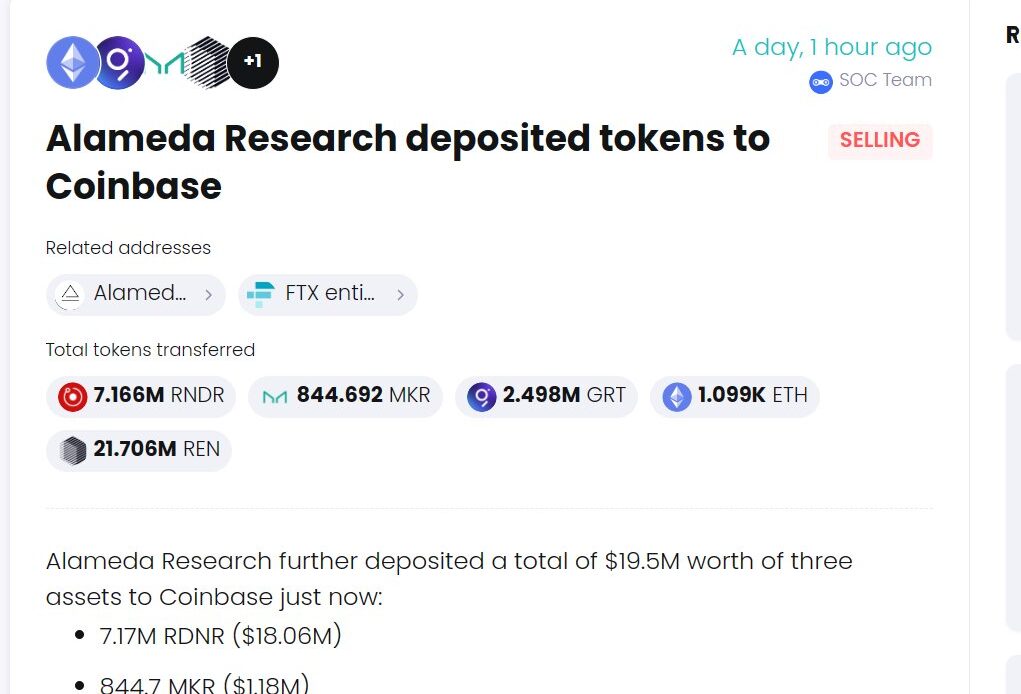 FTX and Alameda Research wallets send $13.1M in crypto to exchanges overnight