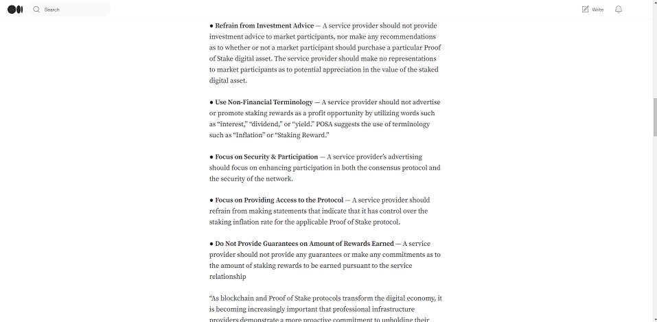 Proof of Stake Alliance updates recommendations for staking providers