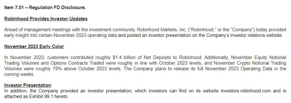 Robinhood crypto trading rises 75% in Nov, CEO tips ‘9 figures' in revenue